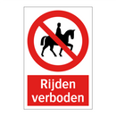 Rijden verboden