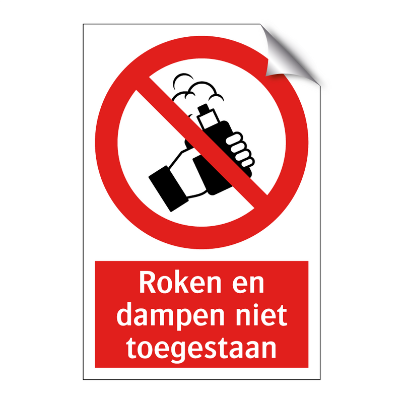 Roken en dampen niet toegestaan