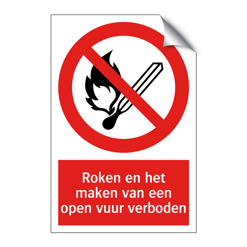 Roken en het maken van een open vuur verboden