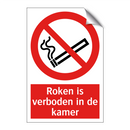 Roken is verboden in de kamer