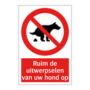 Ruim de uitwerpselen van uw hond op