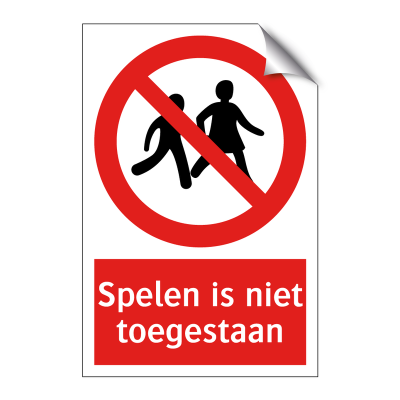 Spelen is niet toegestaan