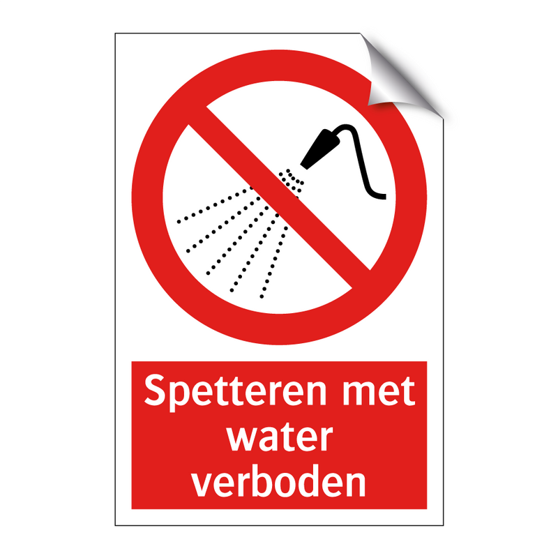 Spetteren met water verboden