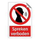 Spreken verboden