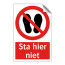 Sta hier niet