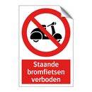 Staande bromfietsen verboden