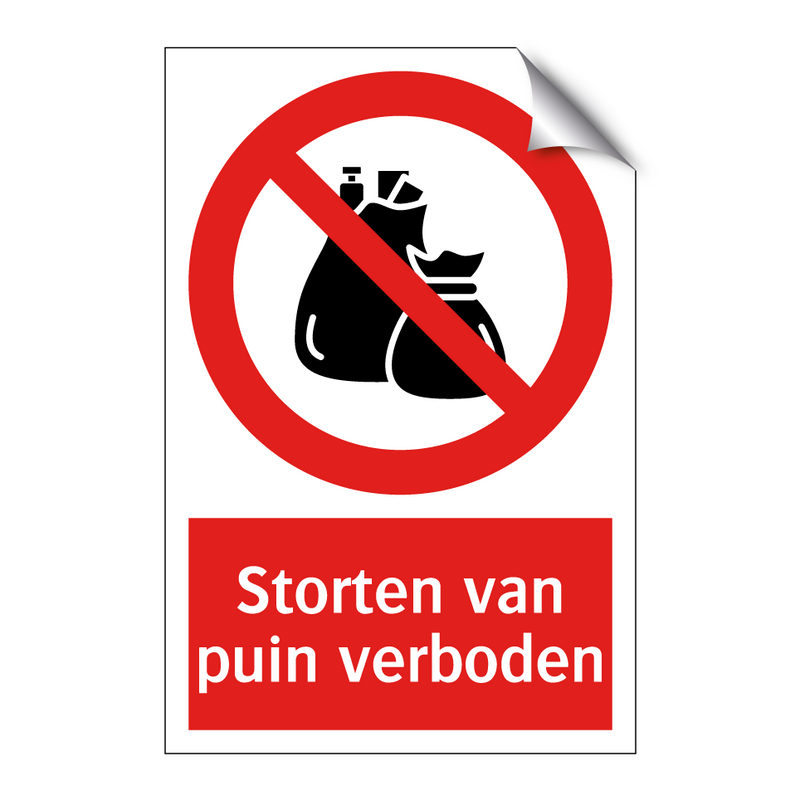 Storten van puin verboden