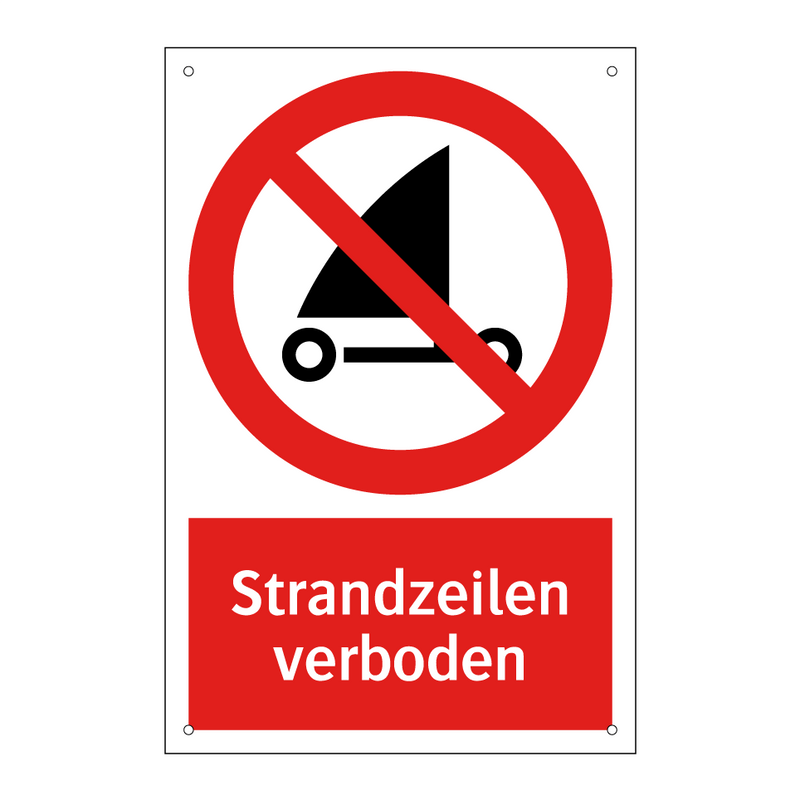Strandzeilen verboden