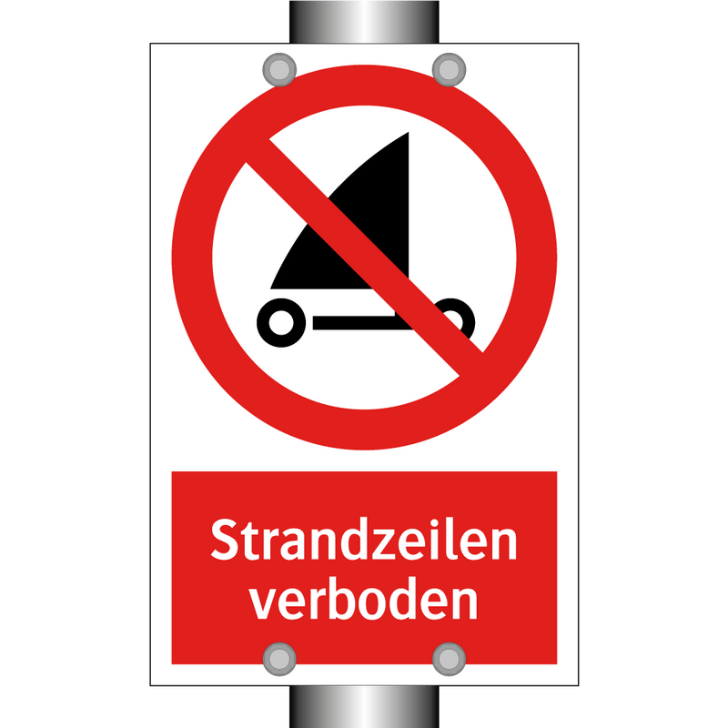Strandzeilen verboden