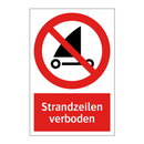 Strandzeilen verboden