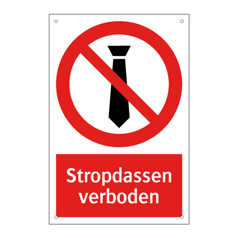 Stropdassen verboden
