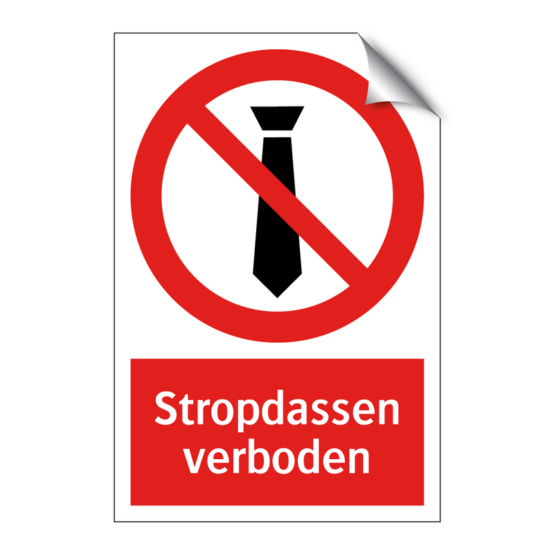 Stropdassen verboden