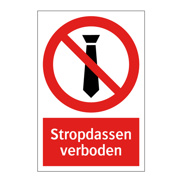 Stropdassen verboden