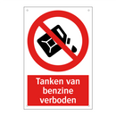 Tanken van benzine verboden