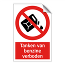 Tanken van benzine verboden