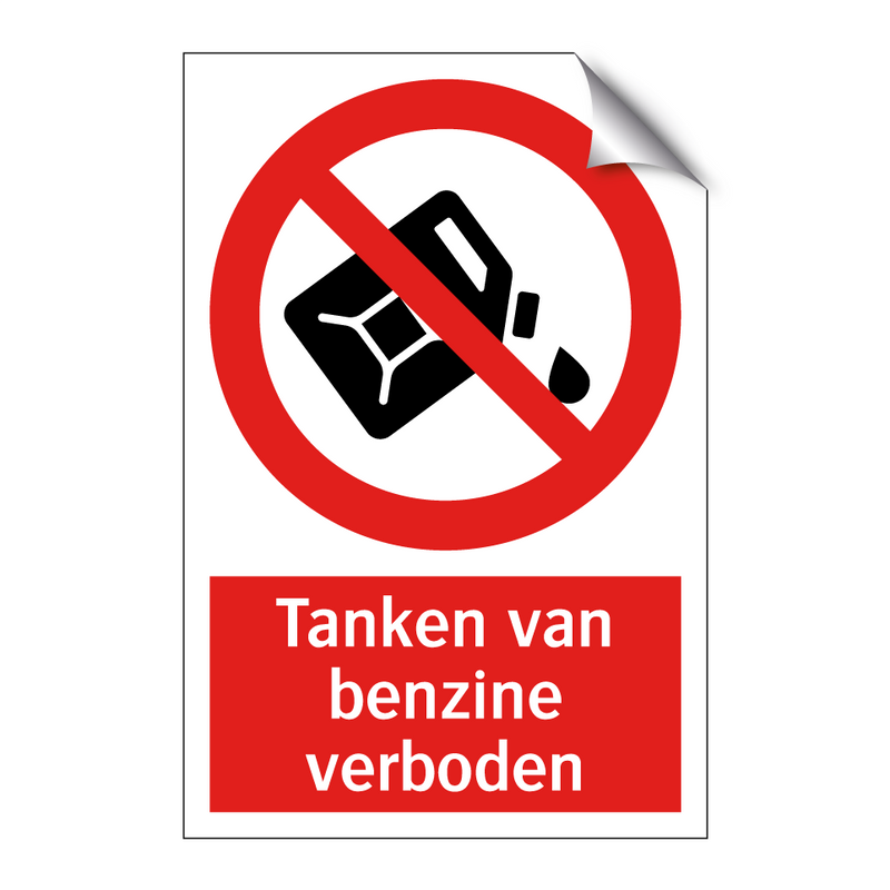 Tanken van benzine verboden