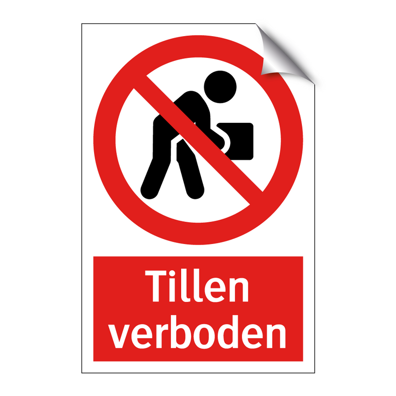 Tillen verboden