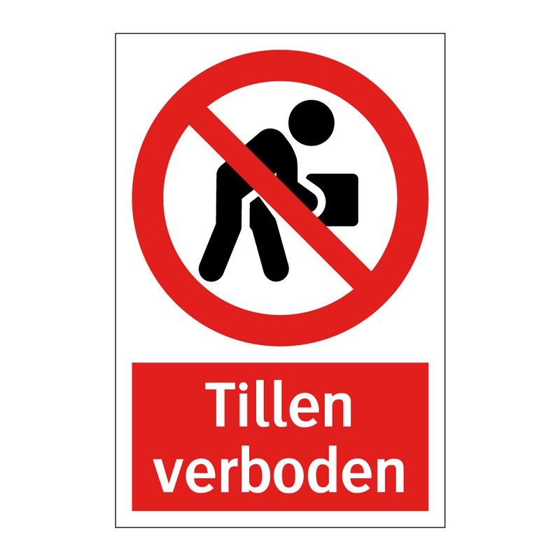 Tillen verboden