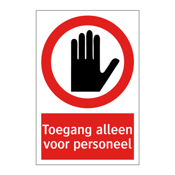 Toegang alleen voor personeel