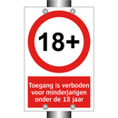 Toegang is verboden voor minderjarigen onder de 18 jaar