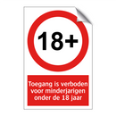 Toegang is verboden voor minderjarigen onder de 18 jaar