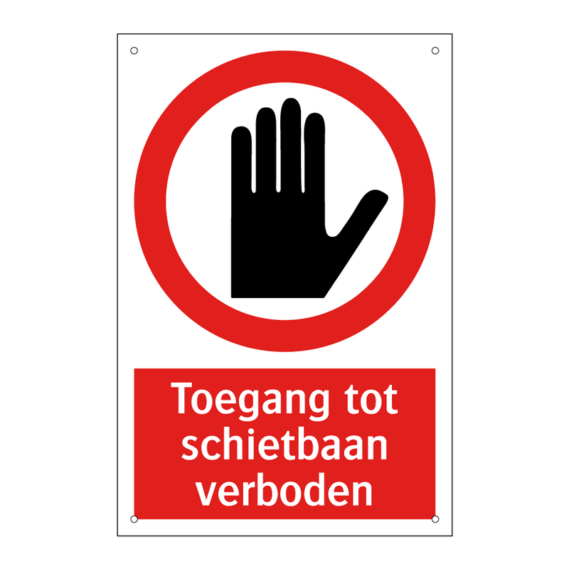 Toegang tot schietbaan verboden