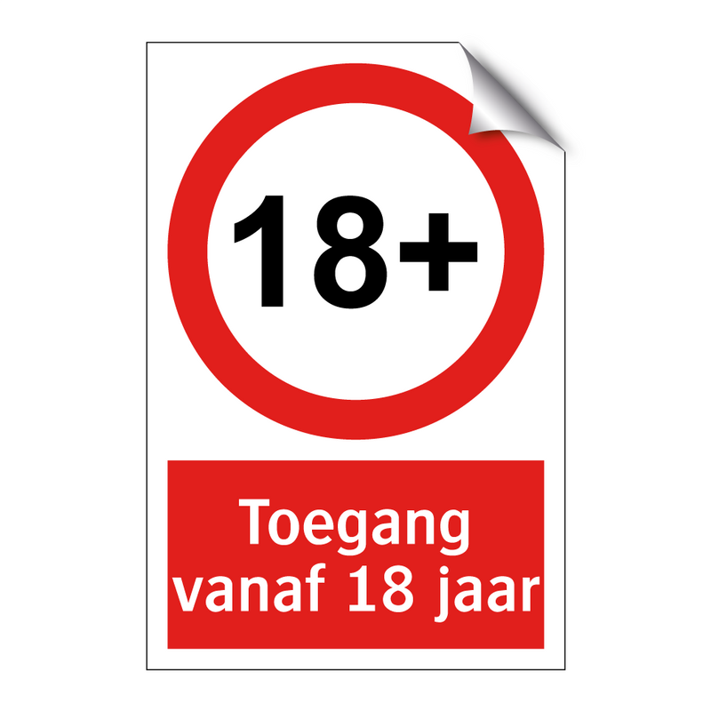 Toegang vanaf 18 jaar