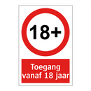 Toegang vanaf 18 jaar
