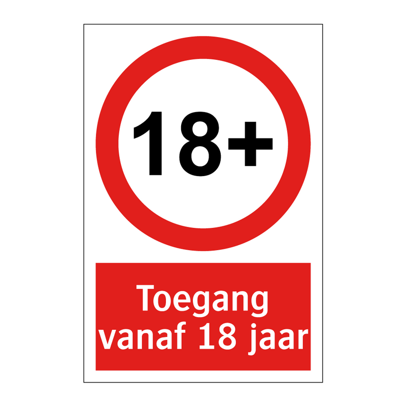 Toegang vanaf 18 jaar