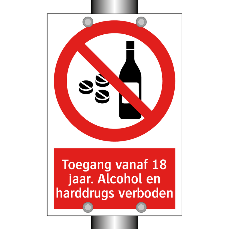 Toegang vanaf 18 jaar. Alcohol en harddrugs verboden