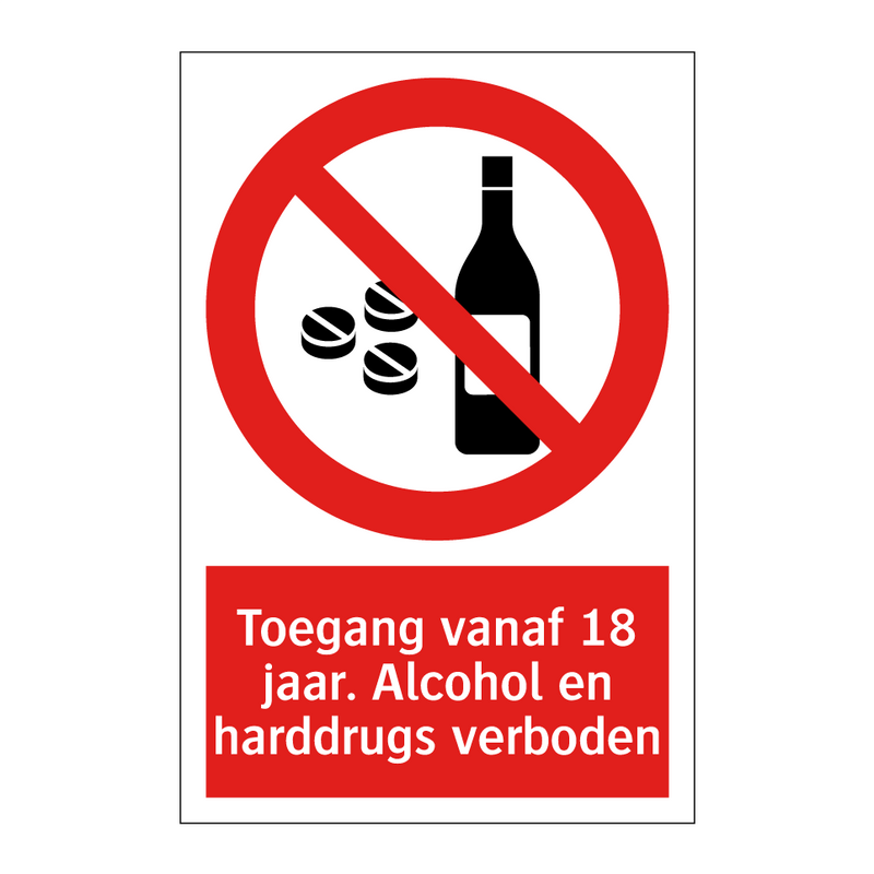 Toegang vanaf 18 jaar. Alcohol en harddrugs verboden