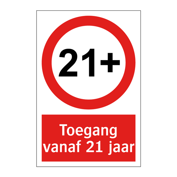 Toegang vanaf 21 jaar