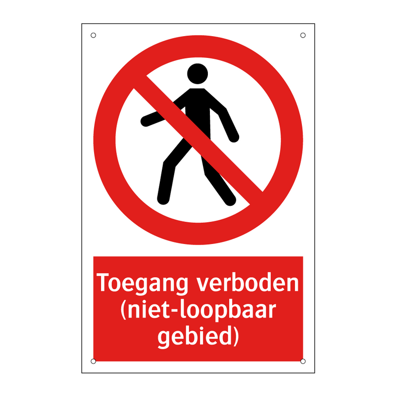 Toegang verboden (niet-loopbaar gebied)