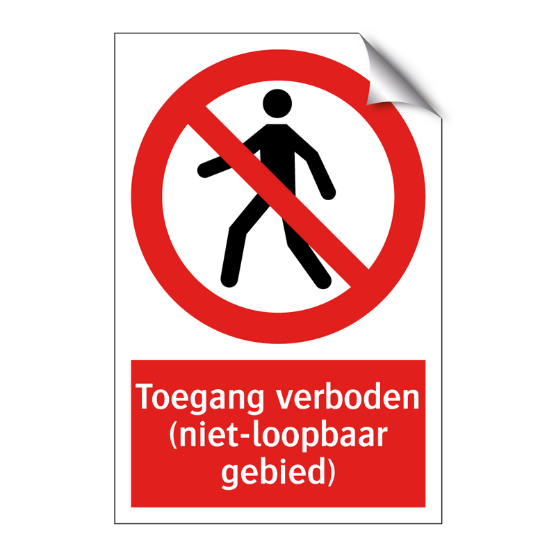 Toegang verboden (niet-loopbaar gebied)