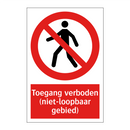 Toegang verboden (niet-loopbaar gebied)