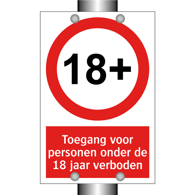 Toegang voor personen onder de 18 jaar verboden