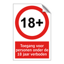 Toegang voor personen onder de 18 jaar verboden