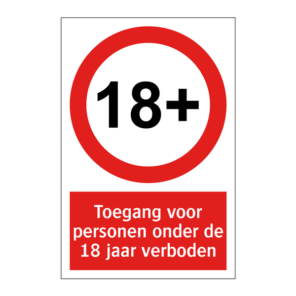 Toegang voor personen onder de 18 jaar verboden