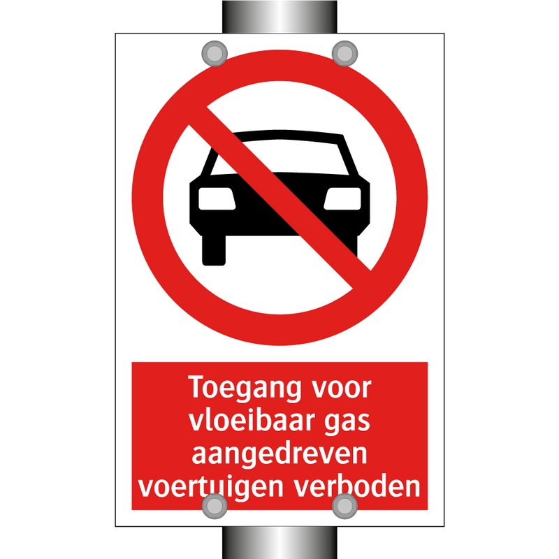 Toegang voor vloeibaar gas aangedreven voertuigen verboden