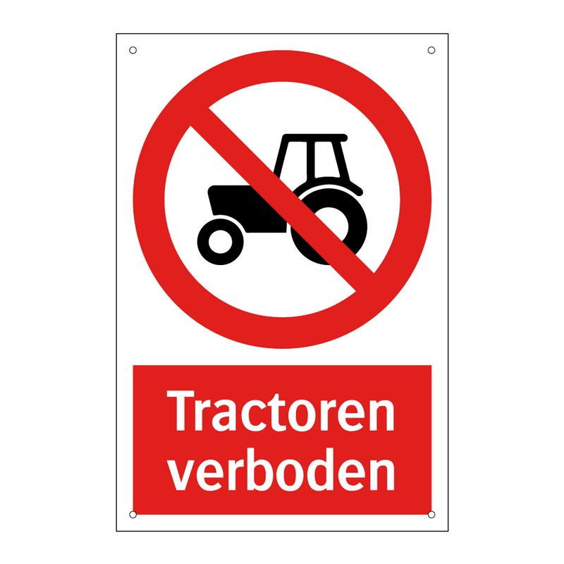 Tractoren verboden