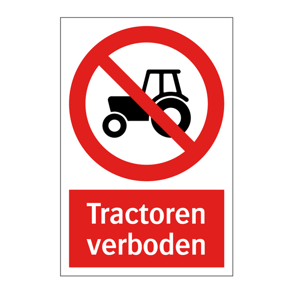 Tractoren verboden