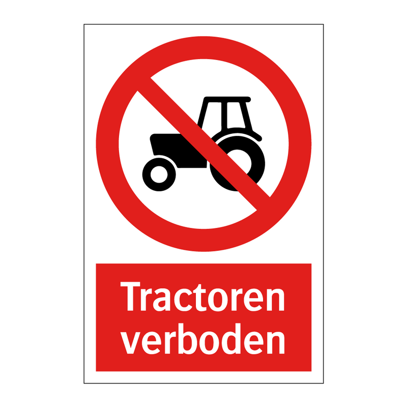 Tractoren verboden