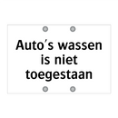 Auto's wassen is niet toegestaan