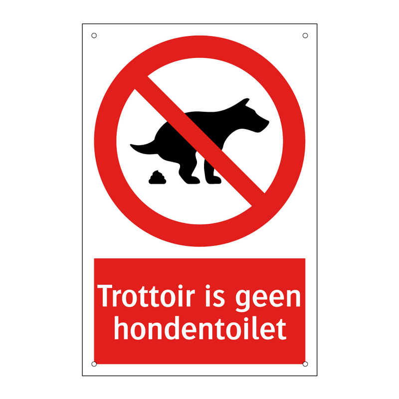 Trottoir is geen hondentoilet