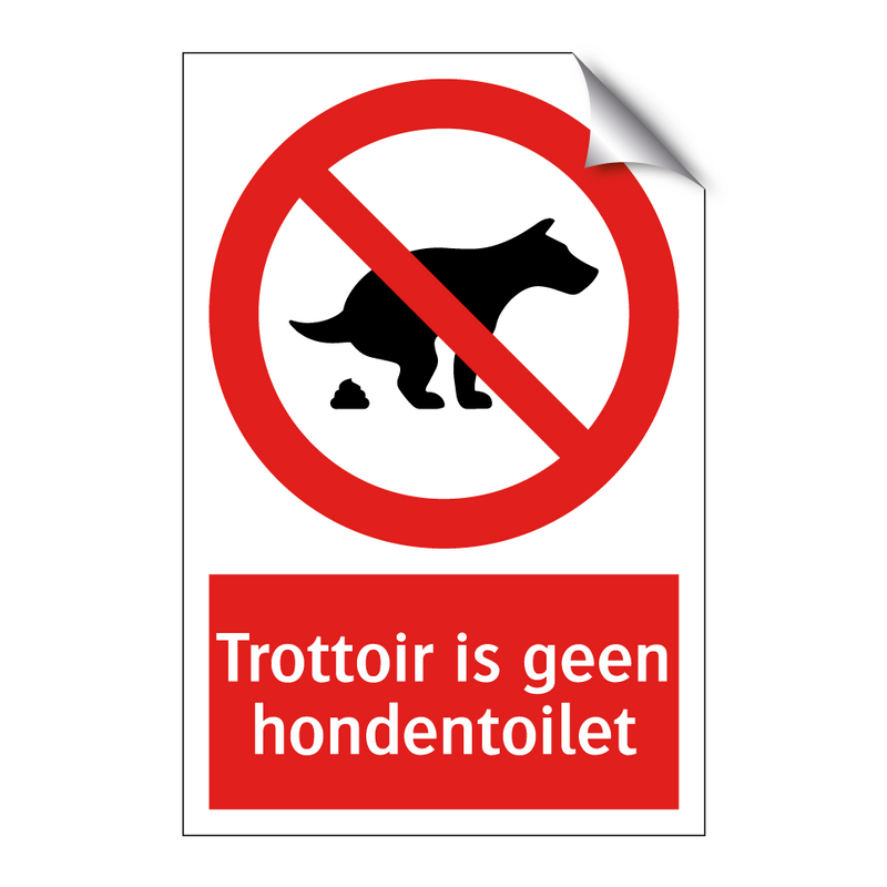 Trottoir is geen hondentoilet