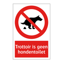 Trottoir is geen hondentoilet