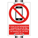 U moet nu de belangrijkste vergadering van de dag hebben. Schakel alstublieft uw telefoon uit; uw kind wacht op u