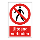 Uitgang verboden