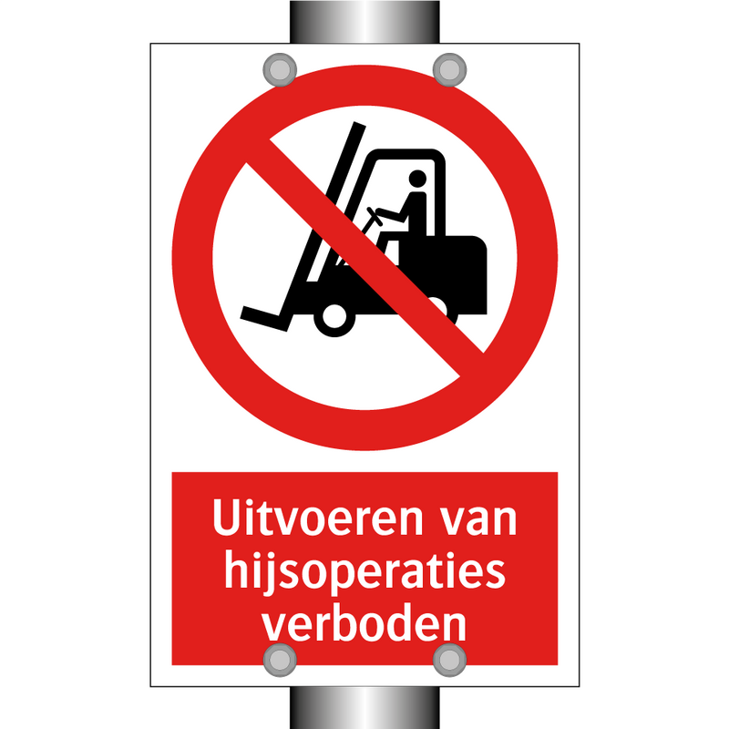 Uitvoeren van hijsoperaties verboden