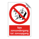 Van zonsondergang tot zonsopgang